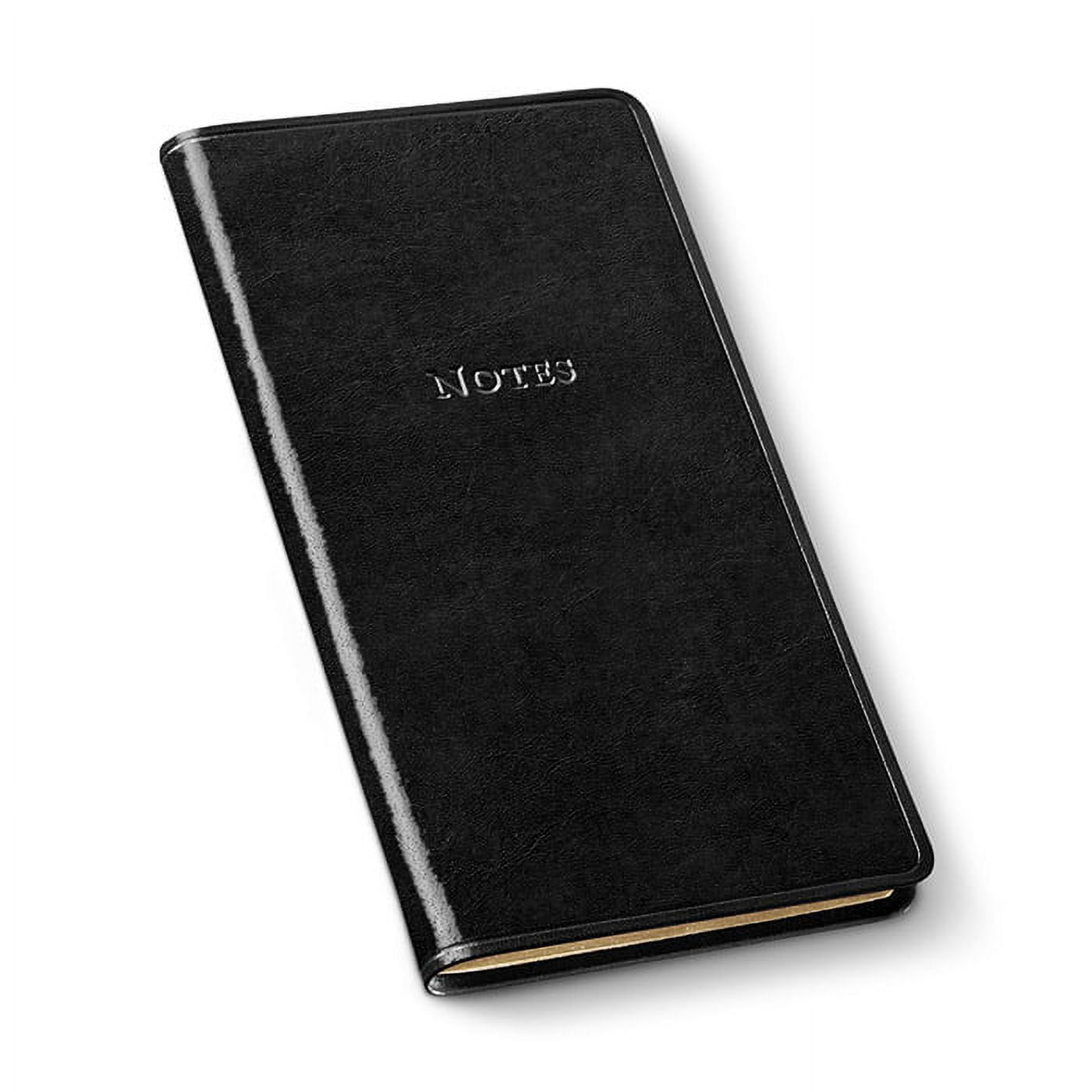 Gallery Leather Pocket Notes  Journal - Acadia Black - 6"x3.25"