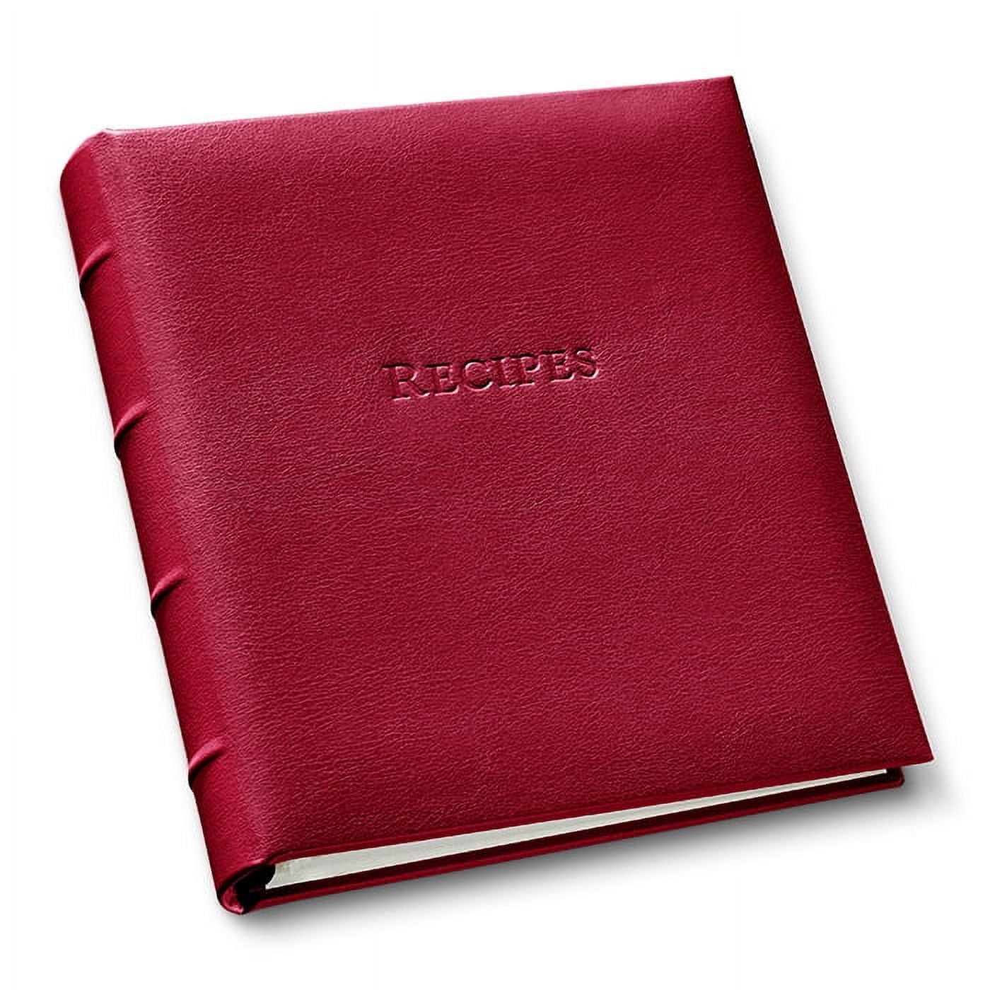 Gallery Leather  Recipe Organizer - Camden Red - 9.25" x 8"