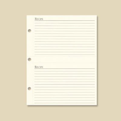Gallery Leather Recipe Organizer Card Refill