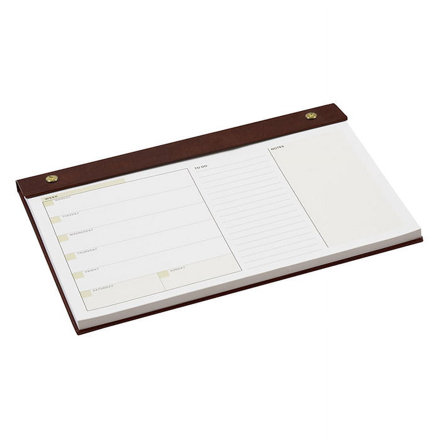 Gallery Leather Undated Weekly Pad Planner - Acadia Tan - 7"x 11"