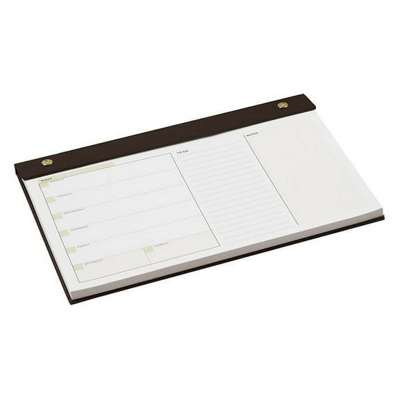 Gallery Leather Undated Weekly Pad Planner - Freeport Mocha - 7"x 11"
