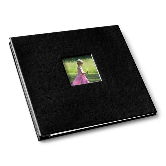 Gallery Leather Yarmouth 12 x 12 Scrapbook - Freeport Black - 12.75" x 14.5"