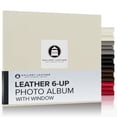 thumbnail image 1 of Gallery Leather Leather 6-Up Photo Album, 12.75" x 14.5", Freeport Ivory, 1 of 8
