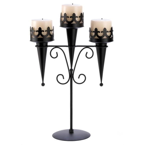 Gallery Of Light Medieval Triple Candle Stand