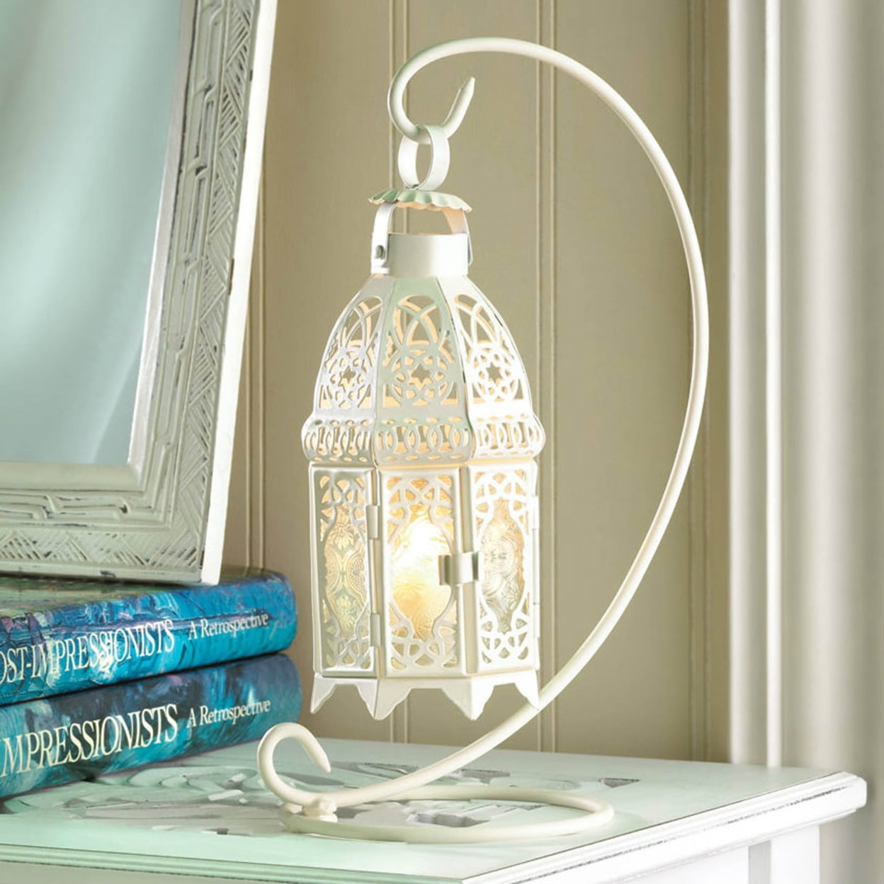 Gallery of Light, Candle Lantern, White, 13