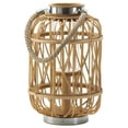 thumbnail image 1 of Gallery Of Light Woven Rattan Candle Lantern, 1 of 2