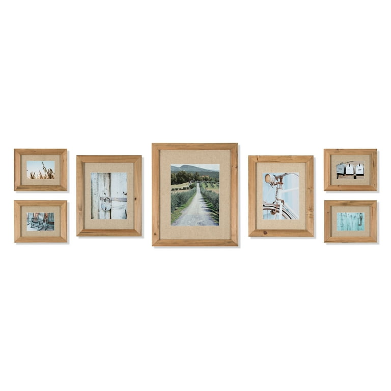 Americanflat Set Of 2 5x7 Picture Frame With 4x6 Mat - Wood With Glass  Cover - Black : Target