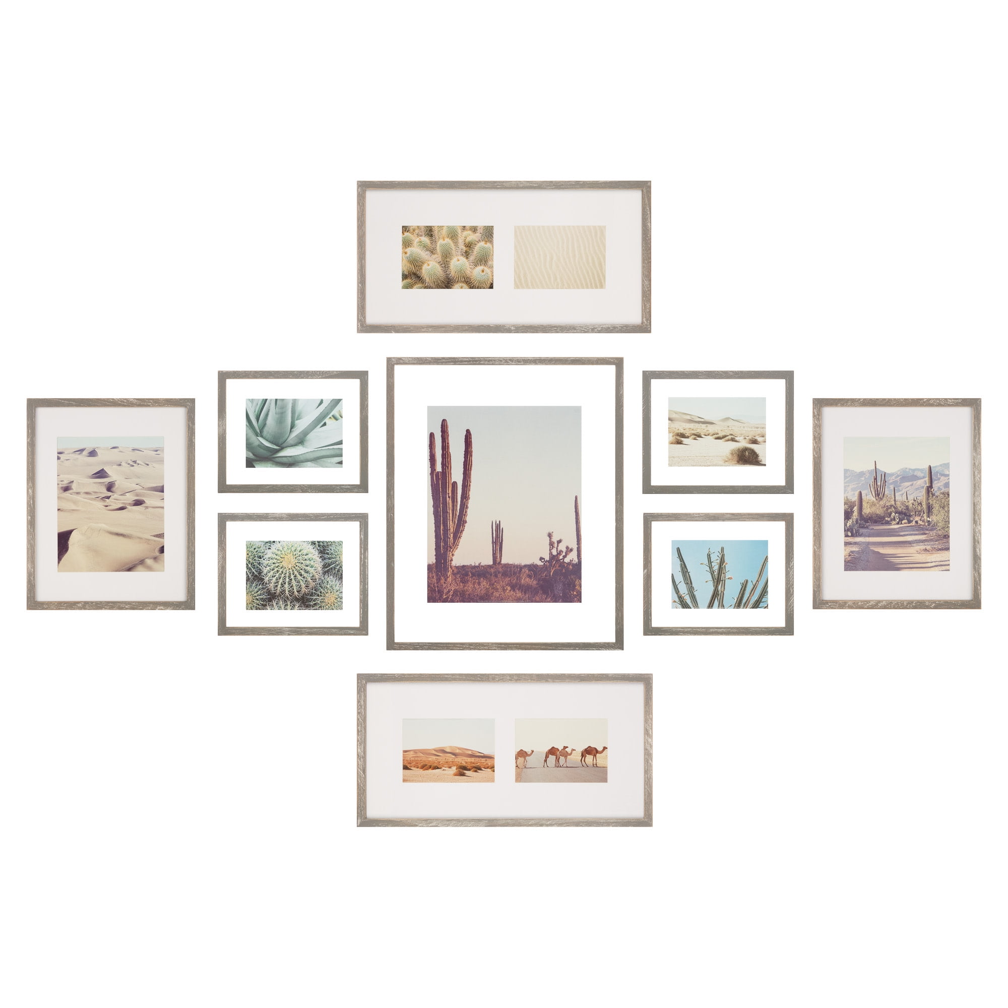 Gallery Perfect 9 Piece Gallery Wall Floating Picture Frame Set with