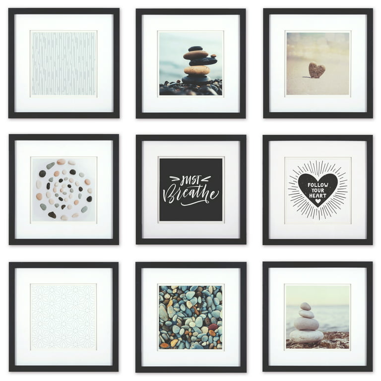 https://i5.walmartimages.com/seo/Gallery-Perfect-Set-9-Piece-Black-Square-Photo-Frame-Double-White-Mat-Wall-Kit-Includes-Hanging-Template-Art-Prints-Hardware_7476c19c-ef09-493b-878f-7793f528d925_1.ba4cdab65817988551e3c2b9b0ffabb0.jpeg?odnHeight=768&odnWidth=768&odnBg=FFFFFF