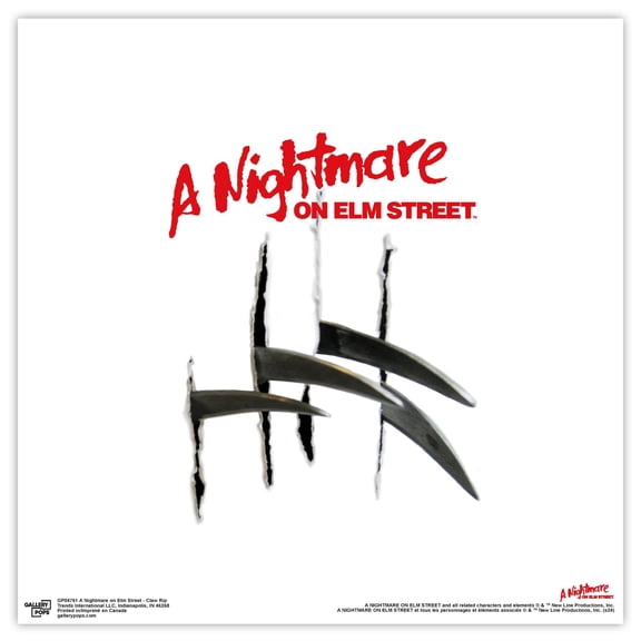 Gallery Pops A Nightmare on Elm Street - Claw Rip Wall Art, Unframed Version, 12" x 12"
