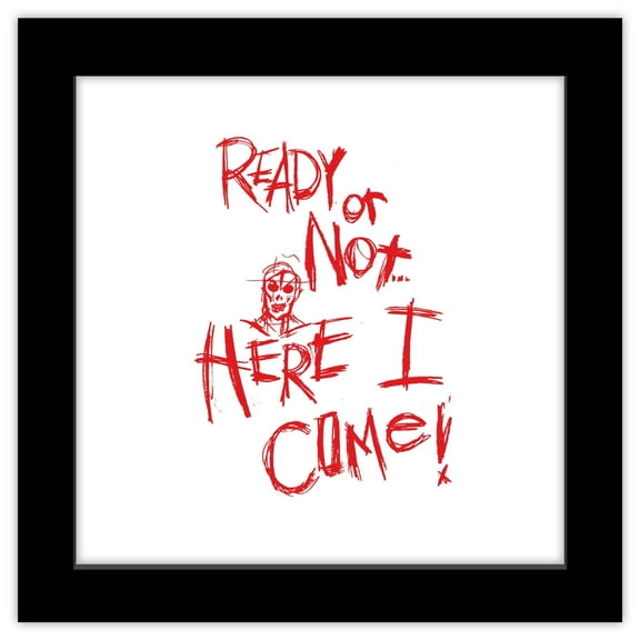 Gallery Pops A Nightmare on Elm Street - Ready Or Not Here I Come Wall Art, Black Framed Version, 12" x 12"