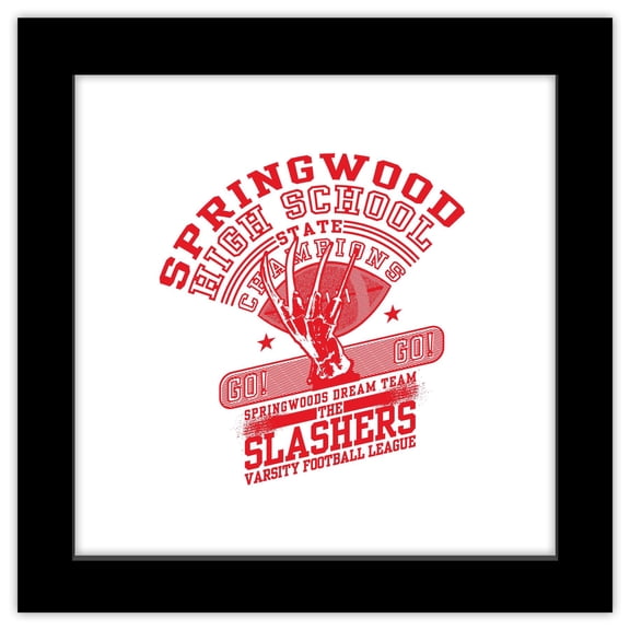 Gallery Pops A Nightmare on Elm Street - Springwood High School Slashers Wall Art, Black Framed Version, 12" x 12"