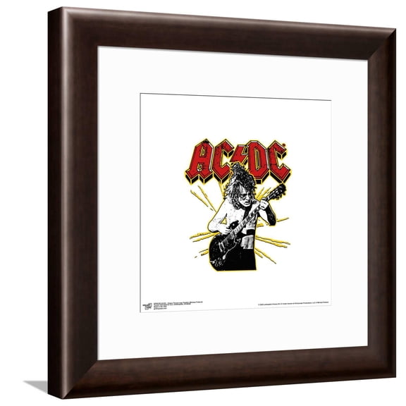 Gallery Pops AC/DC - Angus Young Logo Graphic (Michael Putland) Canvas Wall Art, Unframed Version