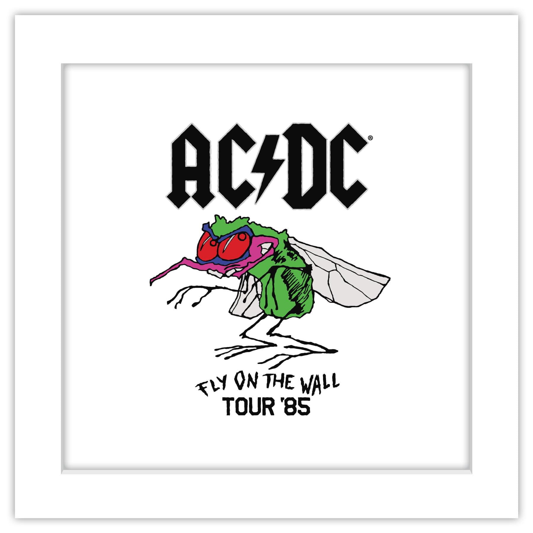 Gallery Pops AC/DC - Fly On The Wall Tour 1985 Wall Art, White Framed ...