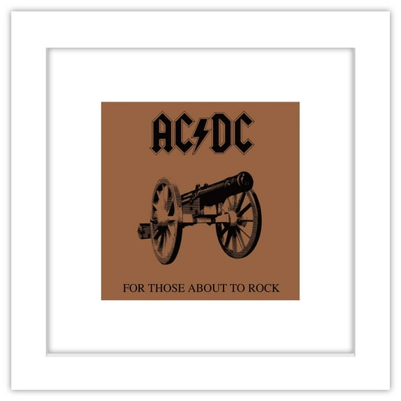 Gallery Pops AC/DC - For Those About To Rock Wall Art, White Framed Version