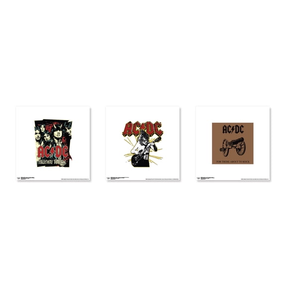 Gallery PopsĀ® AC/DC - Highway To Hell Wall Art Bundle (3-Pack), Unframed Version, 12" x 12"