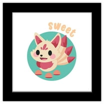 Gallery Pops Adopt Me! - Kitsune Wall Art, Black Framed Version, 12" x 12"