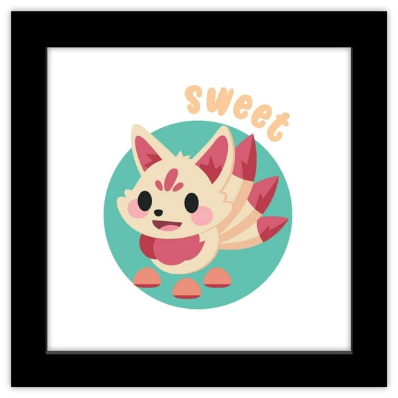 Gallery Pops Adopt Me! - Kitsune Wall Art, Black Framed Version, 12" x 12"