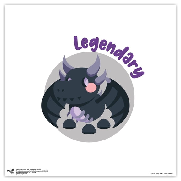 Gallery Pops Adopt Me! - Shadow Dragon Wall Art, Unframed Version, 12" x 12"