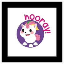 Gallery Pops Adopt Me! - Unicorn Wall Art, Black Framed Version, 12" x 12"