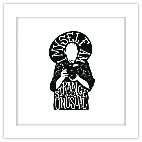 Gallery Pops Beetlejuice - Lydia Deetz Text Graphic Wall Art, White Framed Version, 12" x 12"