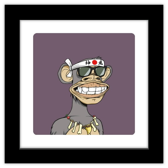 Gallery Pops Bored of Directors - Ape #2585 Azami Wall Art, Black Framed Version, 12" x 12"