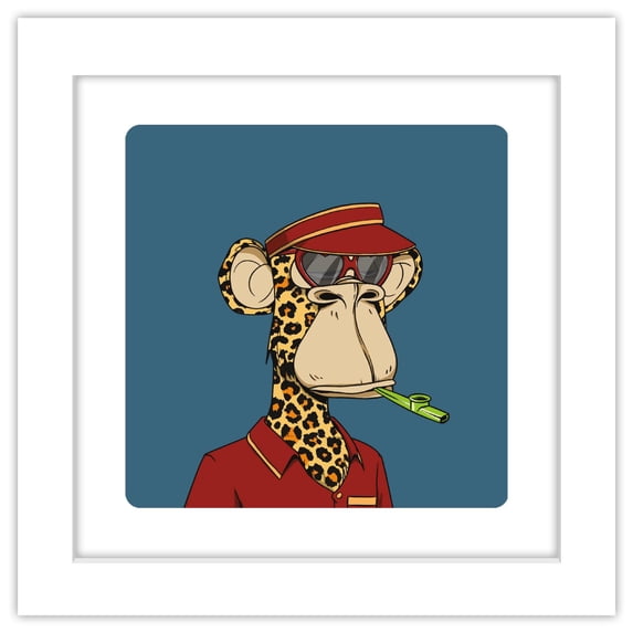 Gallery Pops Bored of Directors - Ape #769 El Chez Wall Art, White Framed Version, 12" x 12"
