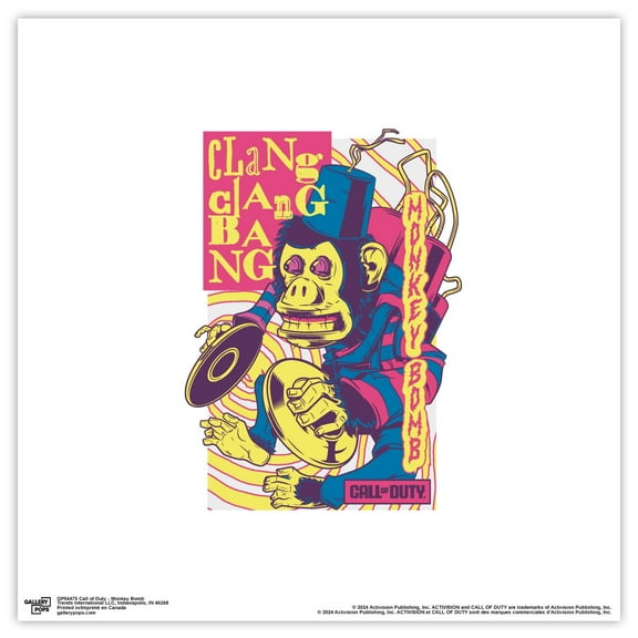 Gallery Pops Call of Duty - Monkey Bomb Wall Art, Unframed Version, 12" x 12"
