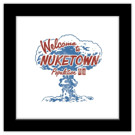 Gallery Pops Call of Duty - Welcome to Nuketown Wall Art, Black Framed Version, 12" x 12"