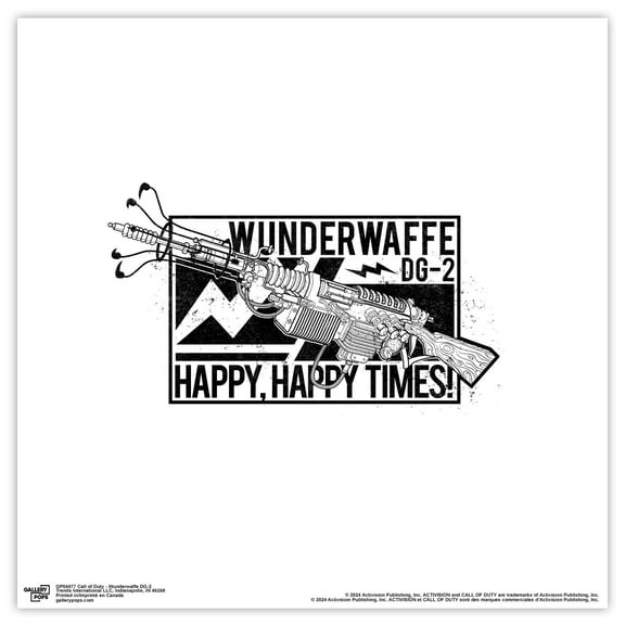 Gallery Pops Call of Duty - Wunderwaffe DG-2 Wall Art, Unframed Version, 12" x 12"