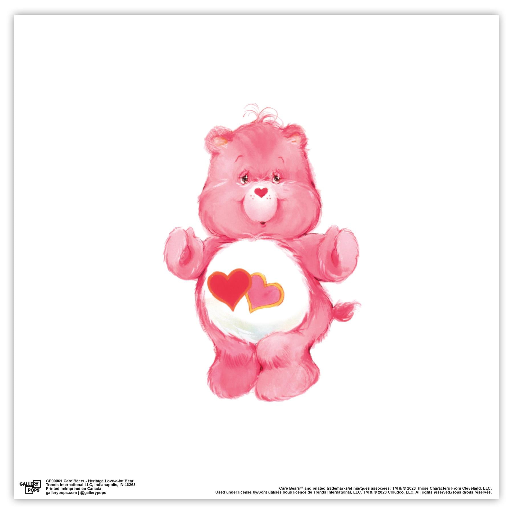 Gallery Pops Care Bears - Heritage Love-a-lot Bear Wall Art, White Framed  Version, 12\, image size:1800x1800