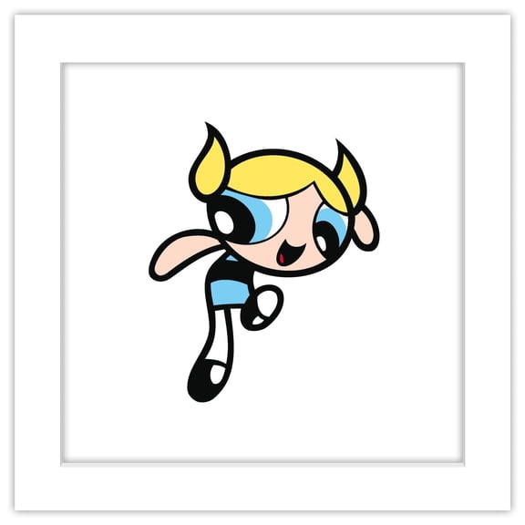 Gallery Pops Cartoon Network The Powerpuff Girls - Bubbles Wall Art, White Framed Version, 12" x 12"