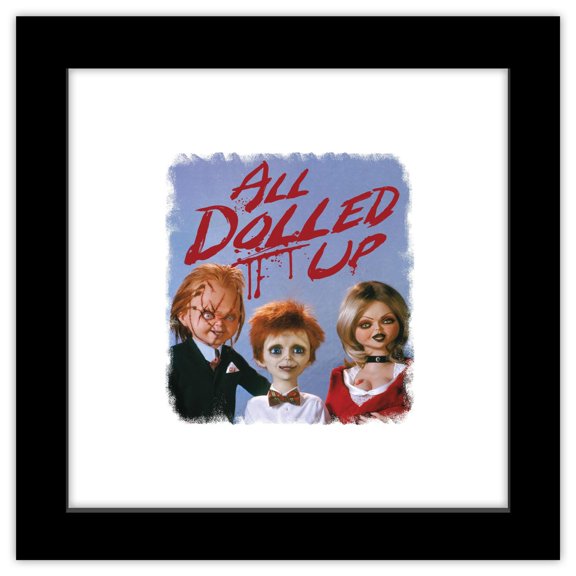 Gallery Pops Child's Play - Chucky All Dolled Up Wall Art, Black Framed Version, 12" x 12"