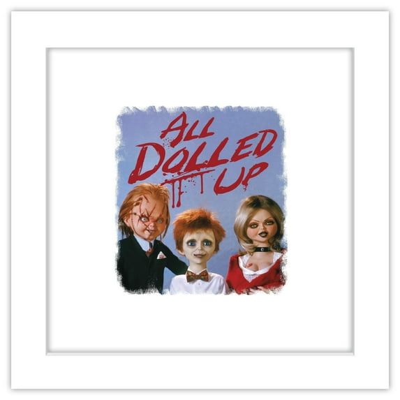 Gallery Pops Child's Play - Chucky All Dolled Up Wall Art, White Framed Version, 12" x 12"