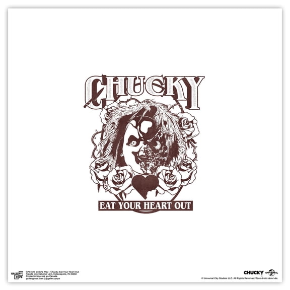 Gallery Pops Child's Play - Chucky Eat Your Heart Out Wall Art, Unframed Version, 12" x 12"