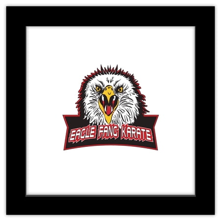 Gallery Pops Cobra Kai - Eagle Fang Karate Wall Art, Black Framed Version, 12" x 12"