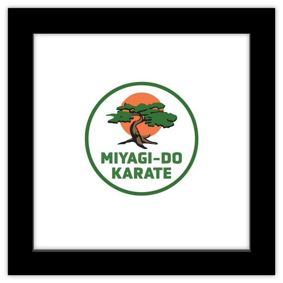 Gallery Pops Cobra Kai - Miyagi-Do Karate Logo Wall Art, Black Framed Version, 12" x 12"
