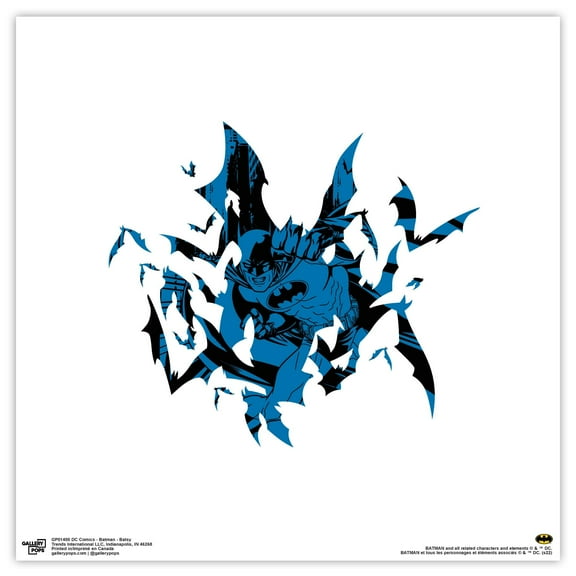 Gallery Pops DC Comics Batman - Batsy Wall Art, Unframed Version, 12" x 12"