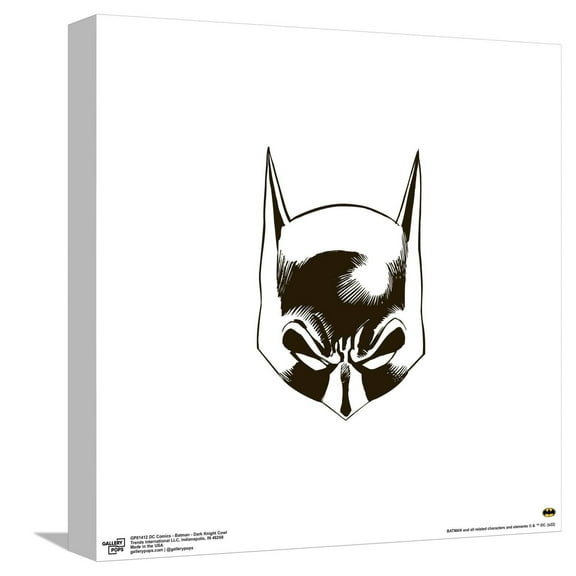 Gallery Pops DC Comics Batman - Dark Knight Cowl Canvas Wall Art, Unframed Version, 12" x 12"