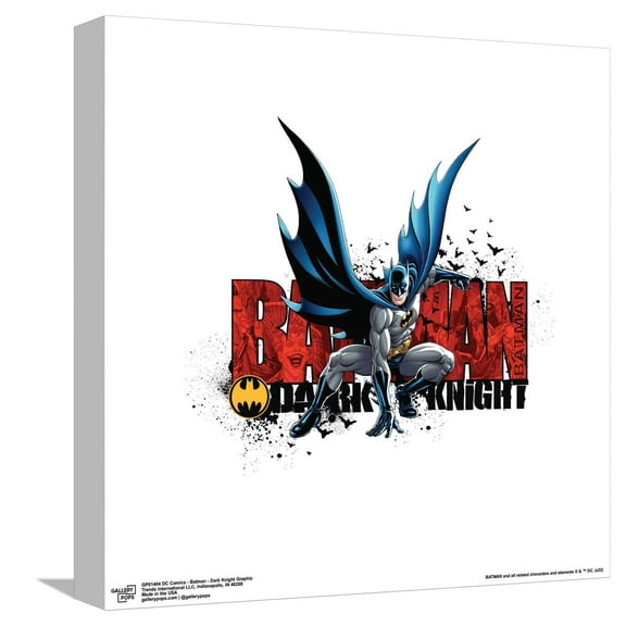 Gallery Pops DC Comics Batman - Dark Knight Graphic Canvas Wall Art, Unframed Version, 12" x 12"