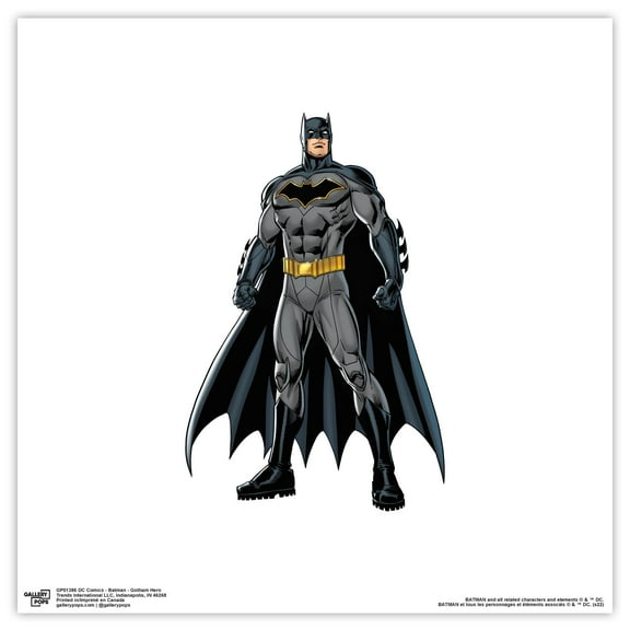Gallery Pops DC Comics Batman - Gotham Hero Wall Art, Unframed Version, 12" x 12"