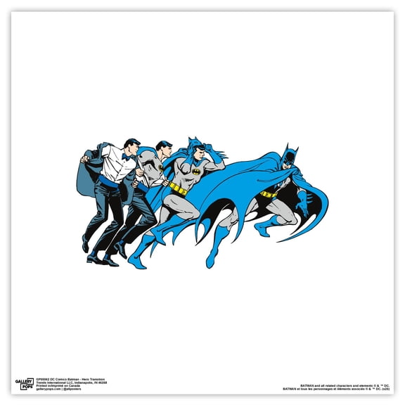 Gallery Pops DC Comics Batman - Hero Transition Wall Art, Unframed Version, 12" x 12"
