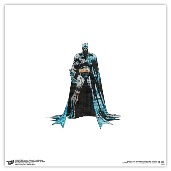 Gallery Pops DC Comics - Batman Pose Collage Wall Art, Unframed Version, 12" x 12"