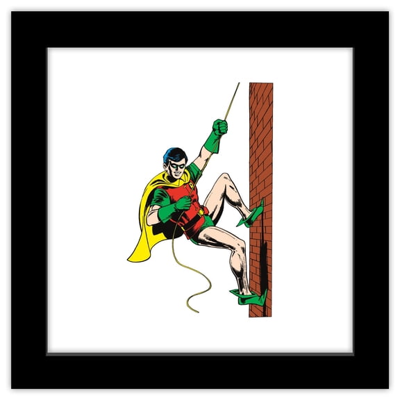 Gallery Pops DC Comics Batman - Robin Wall Climb Wall Art, Black Framed Version, 12" x 12"