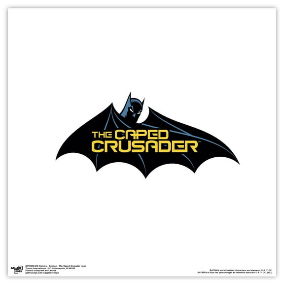 Gallery Pops DC Comics Batman - The Caped Crusader Logo Wall Art, Unframed Version, 12" x 12"