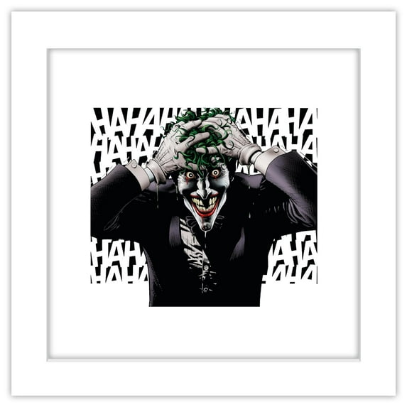 Gallery Pops DC Comics Batman - The Killing Joke Panel Variant Wall Art, White Framed Version, 12" x 12"