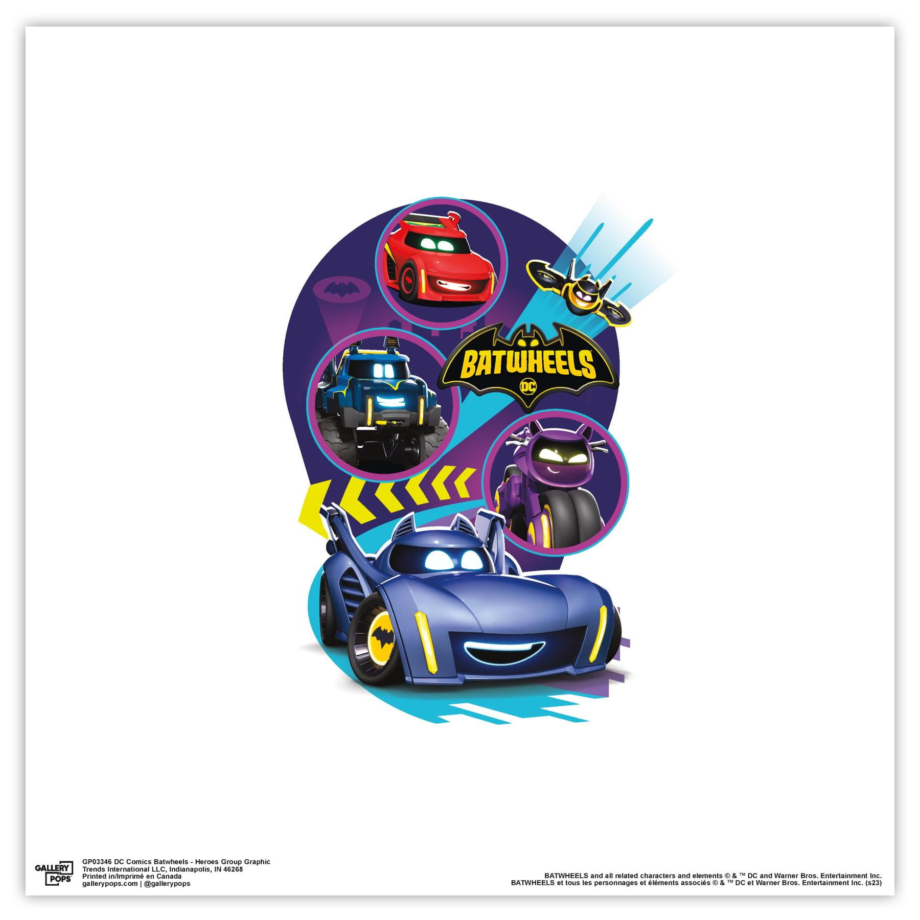 Gallery Pops DC Comics Batwheels - Heroes Group Graphic Wall Art ...
