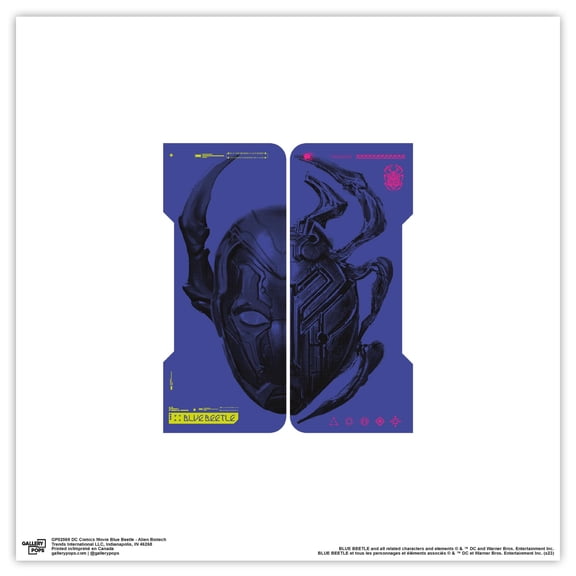 Gallery Pops DC Comics Blue Beetle - Alien Biotech Wall Art, Unframed Version, 12" x 12"