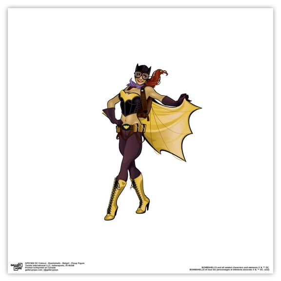 Gallery Pops DC Comics Bombshells - Batgirl - Pinup Figure Wall Art, Unframed Version, 12" x 12"