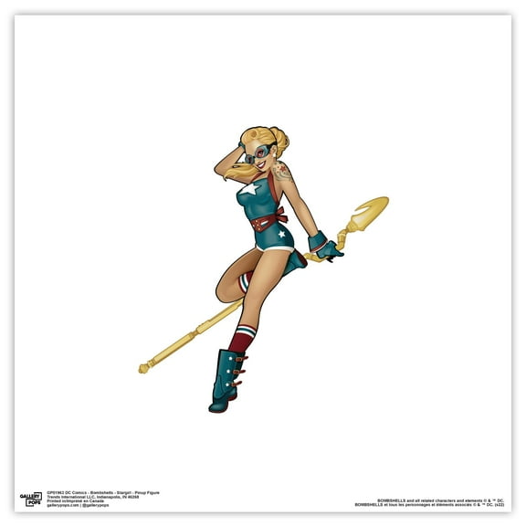 Gallery Pops DC Comics Bombshells - Stargirl - Pinup Figure Wall Art, Unframed Version, 12" x 12"